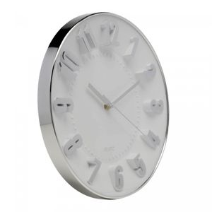 Relógio de Parede Horizonte 28cm x 4cm Branco Plástico - Lyor