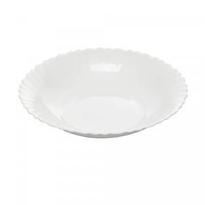 Prato Fundo Nevada 21cm x 3,5cm Branco Vidro Opalino - Lyor
