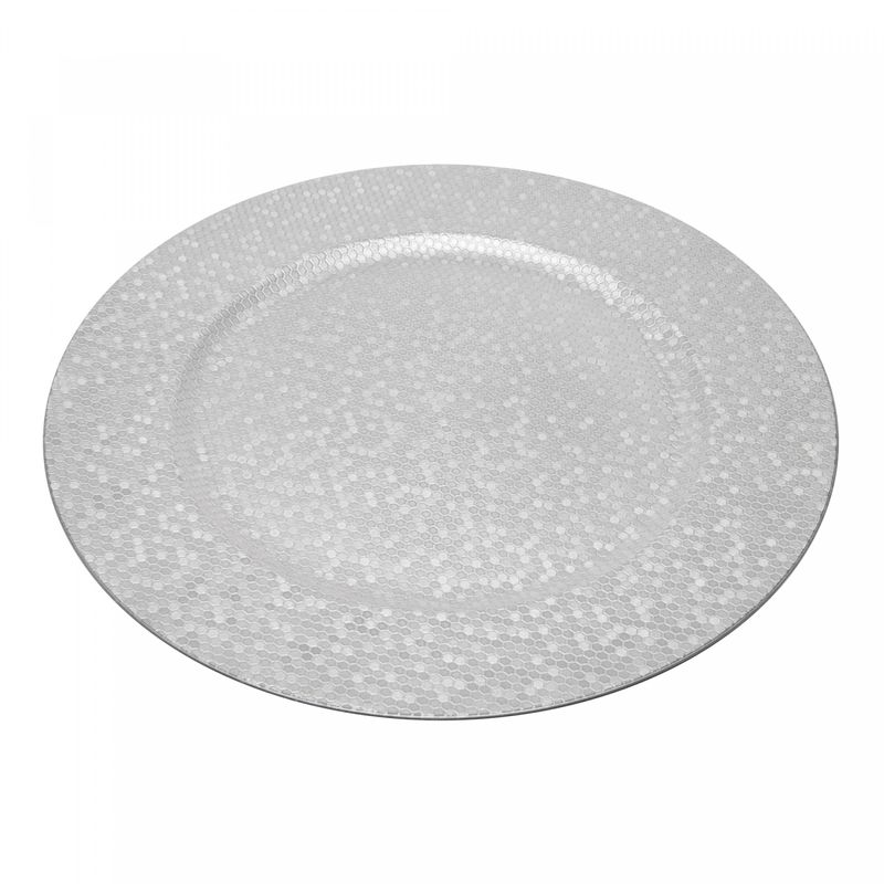 Sousplat-Shine-33cm-Prateado-Plastico-Lyor
