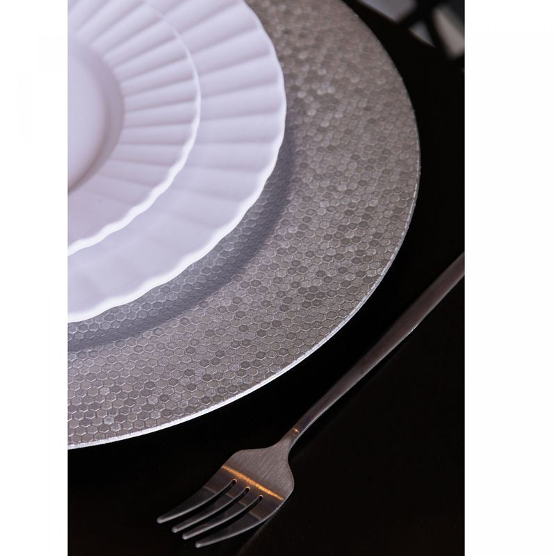 Sousplat-Shine-33cm-Prateado-Plastico-Lyor