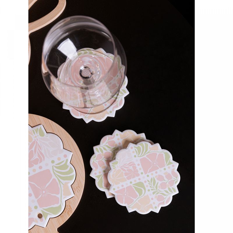 Conjunto-4-Porta-Copos-Floral-10cm-Ceramica-Lyor