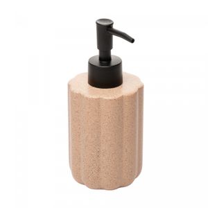 Porta Sabonete Líquido Granilite Geometric 300ml Nude Cerâmica - Lyor