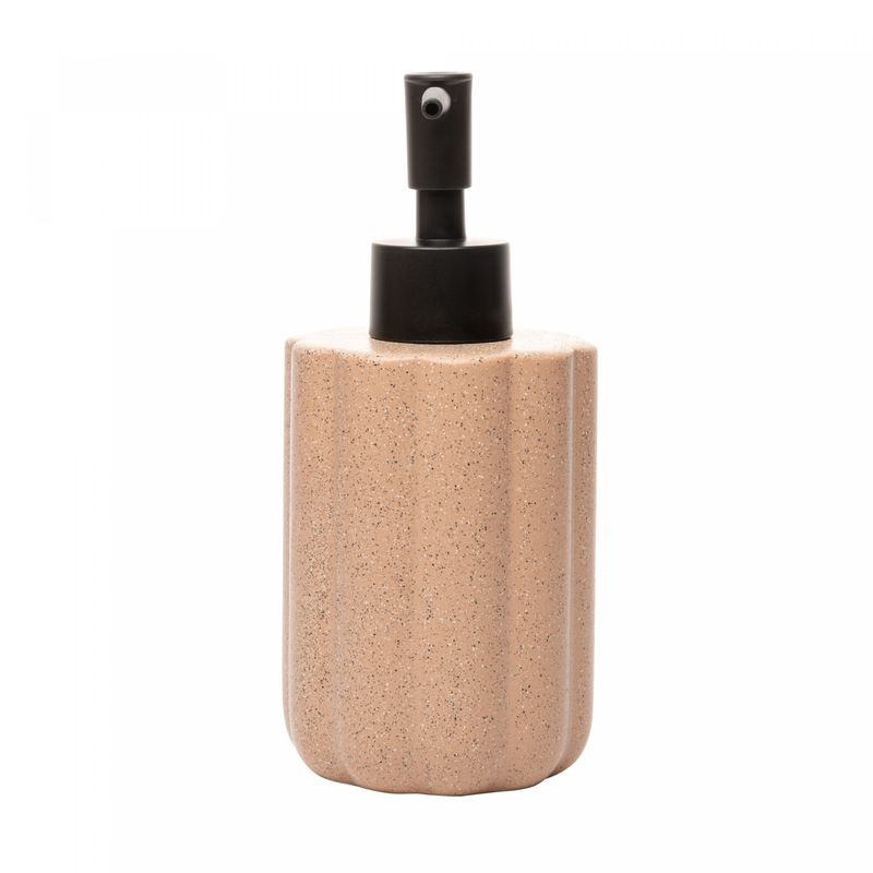 Porta-Sabonete-Liquido-Granilite-Geometric-300ml-Nude-Ceramica-Lyor