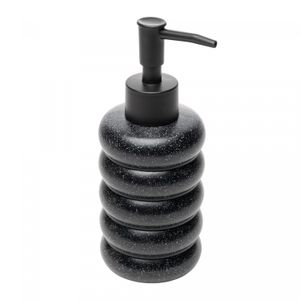 Porta Sabonete Líquido Elipse 280ml Preto Cerâmica - Lyor