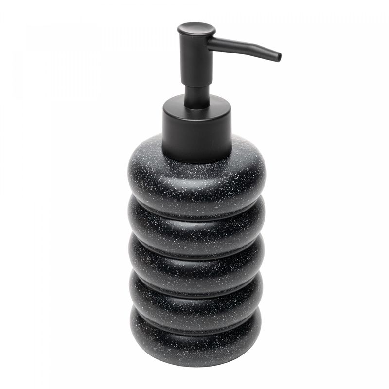 Porta-Sabonete-Liquido-Bubble-300ml-Cinza-Ceramica-Lyor