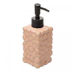 Porta Sabonete Líquido Bubble 300ml Nude Cerâmica - Lyor