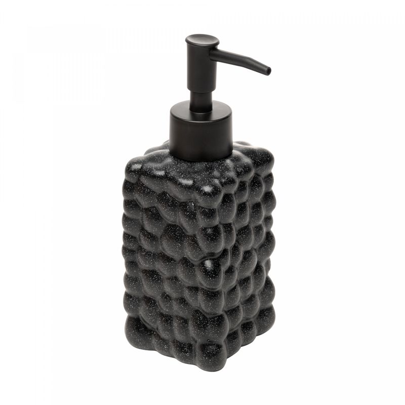 Porta-Sabonete-Liquido-Bubble-300ml-Preto-Ceramica-Lyor
