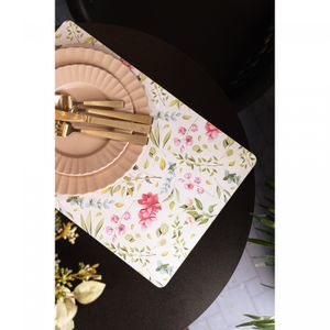 Lugar Americano Floral 43,5cm x 28,5cm Plástico - Lyor