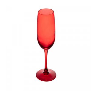 Taça para Champagne Gourmet 200ml Vermelha Vidro - Lyor