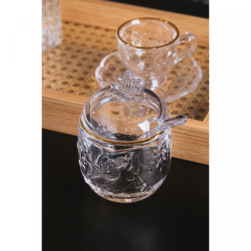 Acucareiro-com-Colher-New-Butterfly-com-Fio-de-Ouro-250ml-Cristal-Ecologico-Lyor