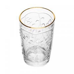 Copo New Butterfly com Fio de Ouro 330ml Cristal Ecológico - Lyor