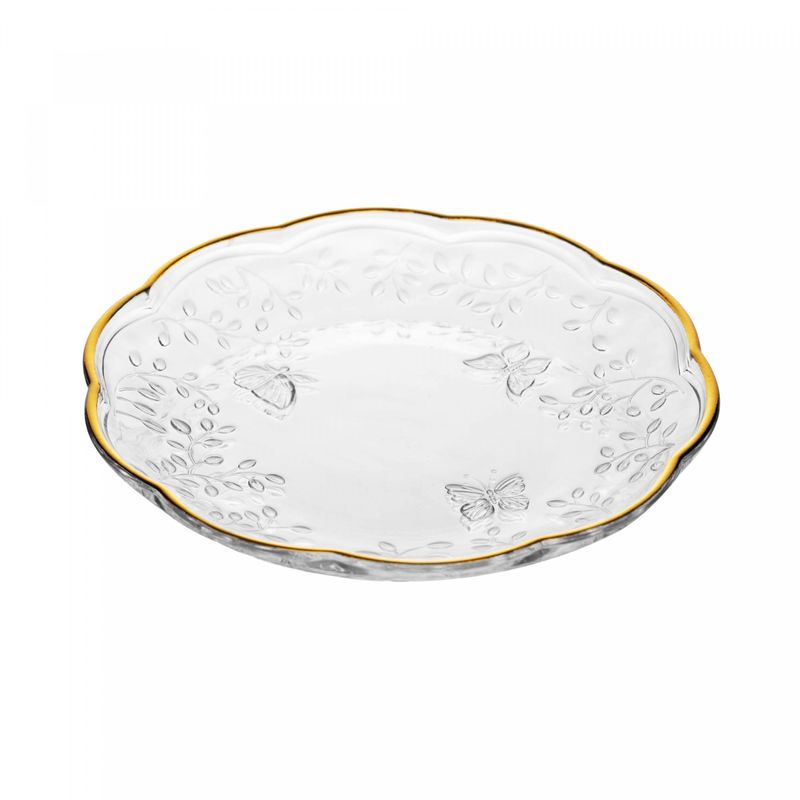 Prato-para-Sobremesa-New-Butterfly-com-Fio-de-Ouro-20cm-Cristal-Ecologico-Lyor