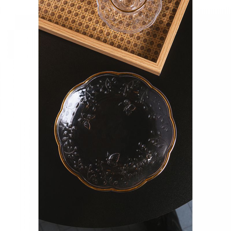 Prato-para-Sobremesa-New-Butterfly-com-Fio-de-Ouro-20cm-Cristal-Ecologico-Lyor