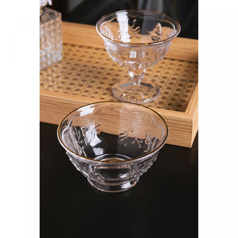 Bowl-New-Butterfly-com-Fio-de-Ouro-12cm-x-12cm-x-65cm-Cristal-Ecologico-Lyor