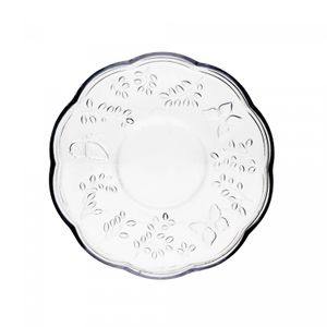 Xícara de Chá com Pires New Butterfly com Fio de Ouro 180ml Cristal Ecológico - Lyor
