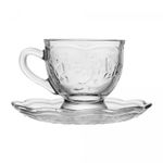 Xicara-de-Cha-com-Pires-New-Butterfly-180ml-Cristal-Ecologico-Lyor