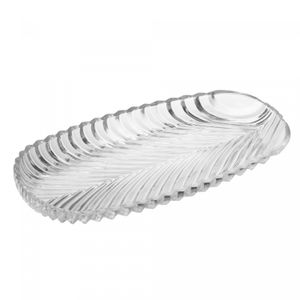 Travessa Leaf 32,5cm x 12,5cm x 3cm Vidro - Lyor