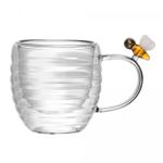 Conjunto-2-Xicaras-de-Cafe-Parede-Dupla-de-Vidro-Borossilicato-Lovely-Bee-80ml-Lyor