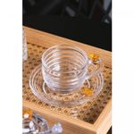 Xicara-de-Cha-com-pires-Little-Bee-200ml-de-Cristal-Ecologico-Lyor