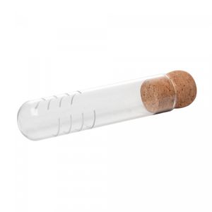 Infusor para Chá Tube 3cm x 3cm x 15,5cm de Vidro Borossilicato e Tampa de Rolha - Lyor