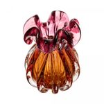 Vaso-Italy-13cm-x-17cm-Rosa-e-Ambar-Vidro-Lyor