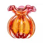 Vaso-Italy-10cm-x-11cm-Rosa-e-Ambar-Vidro-Lyor