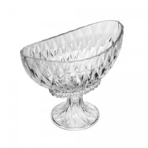 Centro de Mesa de Cristal Ecológico com Pé Diamond 28cm x 15cm x 22,5cm - Lyor