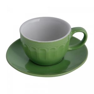 Xícara de Café com Pires Colors Sortida 80ml - Lyor