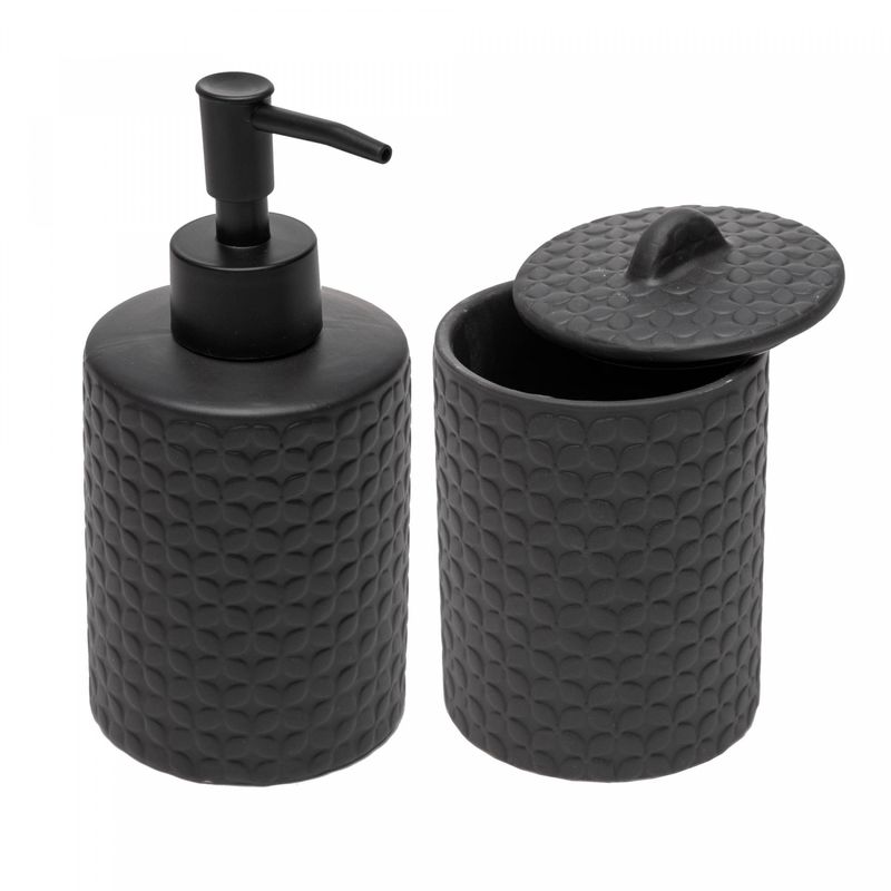 Conjunto-2-Pecas-para-Banheiro-de-Ceramica-Petals-Preto-Lyor