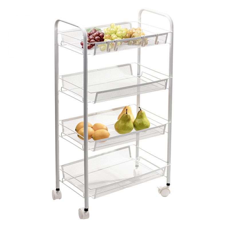 Carrinho-Organizador-Multiuso-de-Metal-5-Prateleiras-com-Rodinhas-Branco-44cm-x-26cm-x-83cm-Lyor
