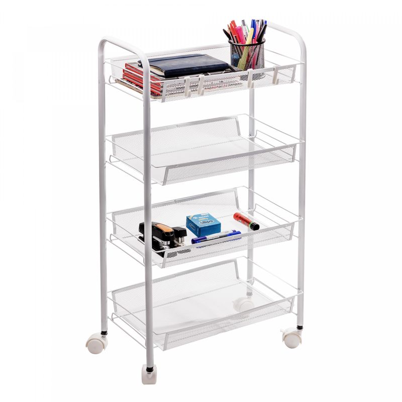 Carrinho-Organizador-Multiuso-de-Metal-5-Prateleiras-com-Rodinhas-Branco-44cm-x-26cm-x-83cm-Lyor
