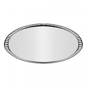 Bandeja de Metal com Espelho Berlin Preto Fosco 26cm x 12cm x 5cm - Lyor