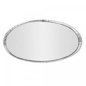 Bandeja de Metal com Espelho Berlin Prateada 26cm x 12cm x 5cm - Lyor
