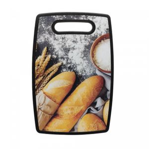 Tábua para Corte de Plástico com Estampa Pães 37cm x 23cm x 1cm - Lyor