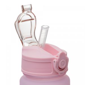 Conjunto 1 Caneca com 2 Garrafas Squeeze de Plástico Rosa - Lyor