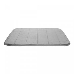 Tapete de Poliéster com Antiderrapante para Banheiro Cinza 60cm x 40cm - Lyor