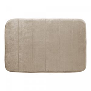 Tapete de Poliéster com Antiderrapante para Banheiro Bege 60cm x 40cm - Lyor