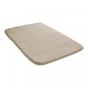 Tapete de Poliéster com Antiderrapante para Banheiro Bege 60cm x 40cm - Lyor