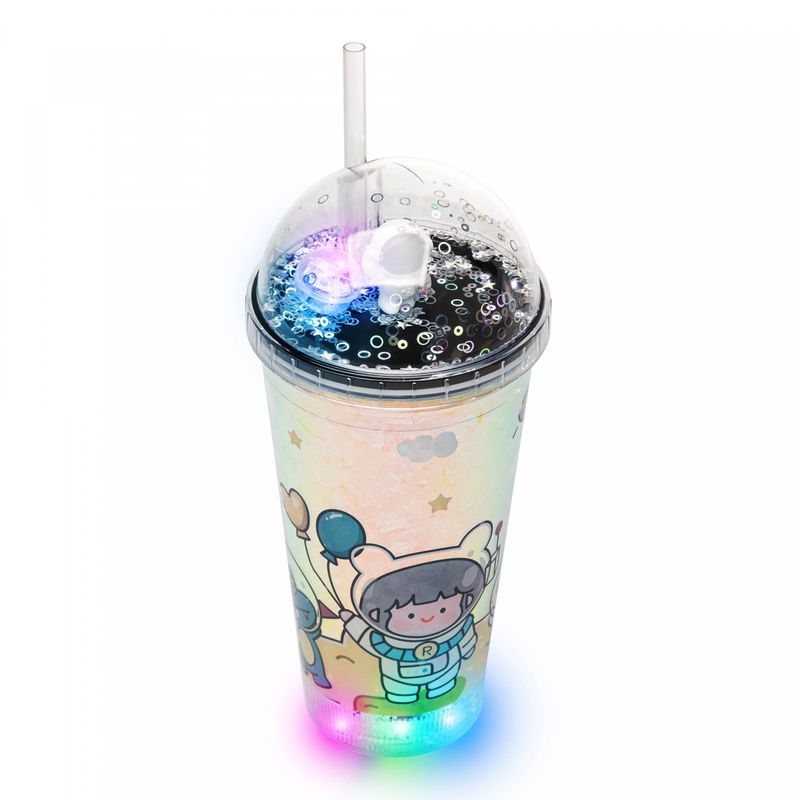 Copo-Decorativo-de-Plastico-com-Canudo-e-Luz-Led-Astronauta-460ml-Lyor