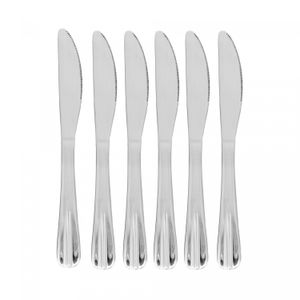 Conjunto 6 Facas para Sobremesa de Aço Inox Positano 16cm - Lyor