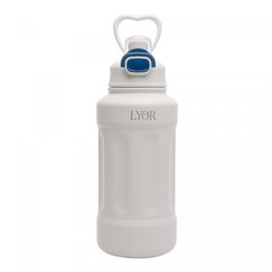 Garrafa Térmica de Aço Inox com Alça Adventure Branca 1L - Lyor