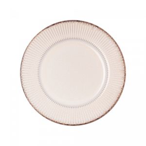 Prato para Sobremesa de Cerâmica Linear Branco 20cm - Lyor