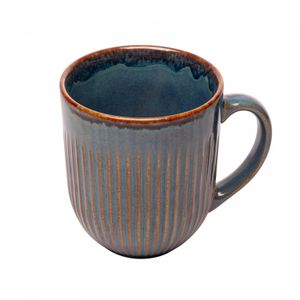 Caneca de Cerâmica Linear Azul 380ml - Lyor