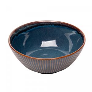 Bowl de Cerâmica Linear Azul 16cm x 7cm - Lyor