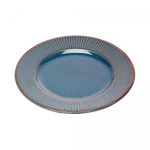 Prato-para-Sobremesa-de-Ceramica-Linear-Azul-20cm-Lyor