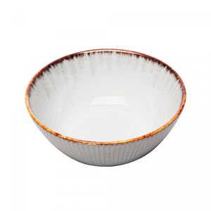 Bowl de Cerâmica Linear Cinza 16cm x 7cm - Lyor