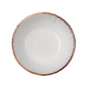 Bowl de Cerâmica Linear Cinza 16cm x 7cm - Lyor