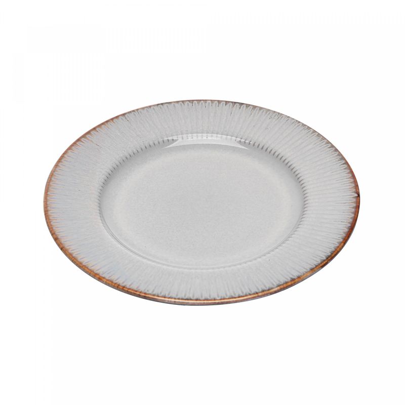 Prato-para-Sobremesa-de-Ceramica-Linear-Cinza-20cm-Lyor