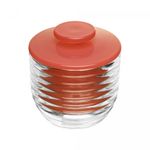 -Manteigueira-Francesa-de-Vidro-Colmeia-Preta-9,5cm-x-9,5cm-x-8cm-Lyor
