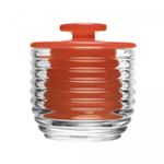 -Manteigueira-Francesa-de-Vidro-Colmeia-Preta-9,5cm-x-9,5cm-x-8cm-Lyor